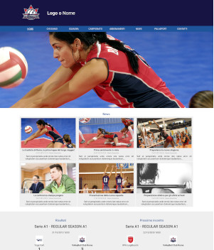 sito web modello n. 10087 per sito web per squadra di pallavolo